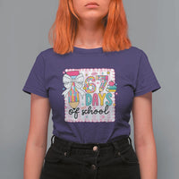 67 Days of School T Shirt For Women Six Seven Cute Girly Pencil and Bow for Students Teachers - Wonder Print Shop