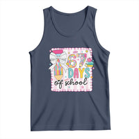 67 Days of School Tank Top Six Seven Cute Girly Pencil and Bow for Students Teachers - Wonder Print Shop