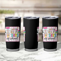 67 Days of School Tumbler Cup Six Seven Cute Girly Pencil and Bow for Students Teachers - Wonder Print Shop