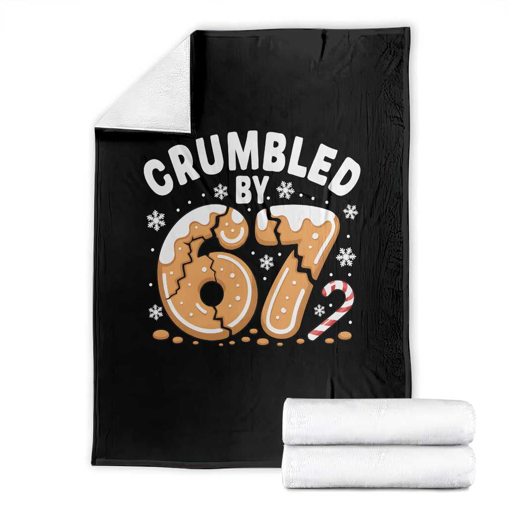 Crumbled by 67 Throw Blanket Funny Gingerbread Christmas Meme Cookie Chaos - Wonder Print Shop
