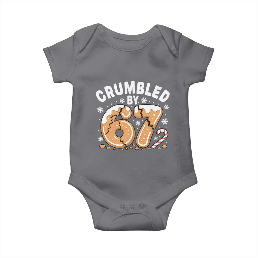 Crumbled by 67 Baby Onesie Funny Gingerbread Christmas Meme Cookie Chaos - Wonder Print Shop