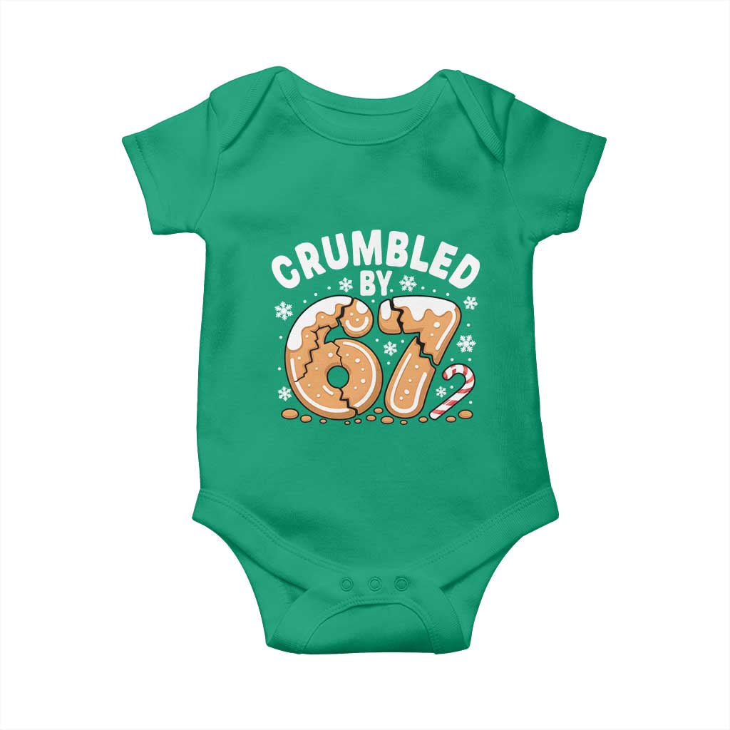 Crumbled by 67 Baby Onesie Funny Gingerbread Christmas Meme Cookie Chaos - Wonder Print Shop