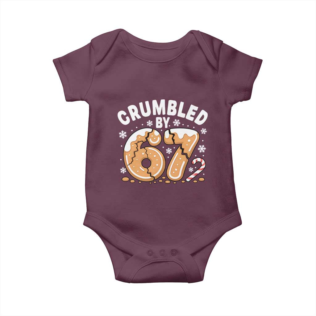 Crumbled by 67 Baby Onesie Funny Gingerbread Christmas Meme Cookie Chaos - Wonder Print Shop