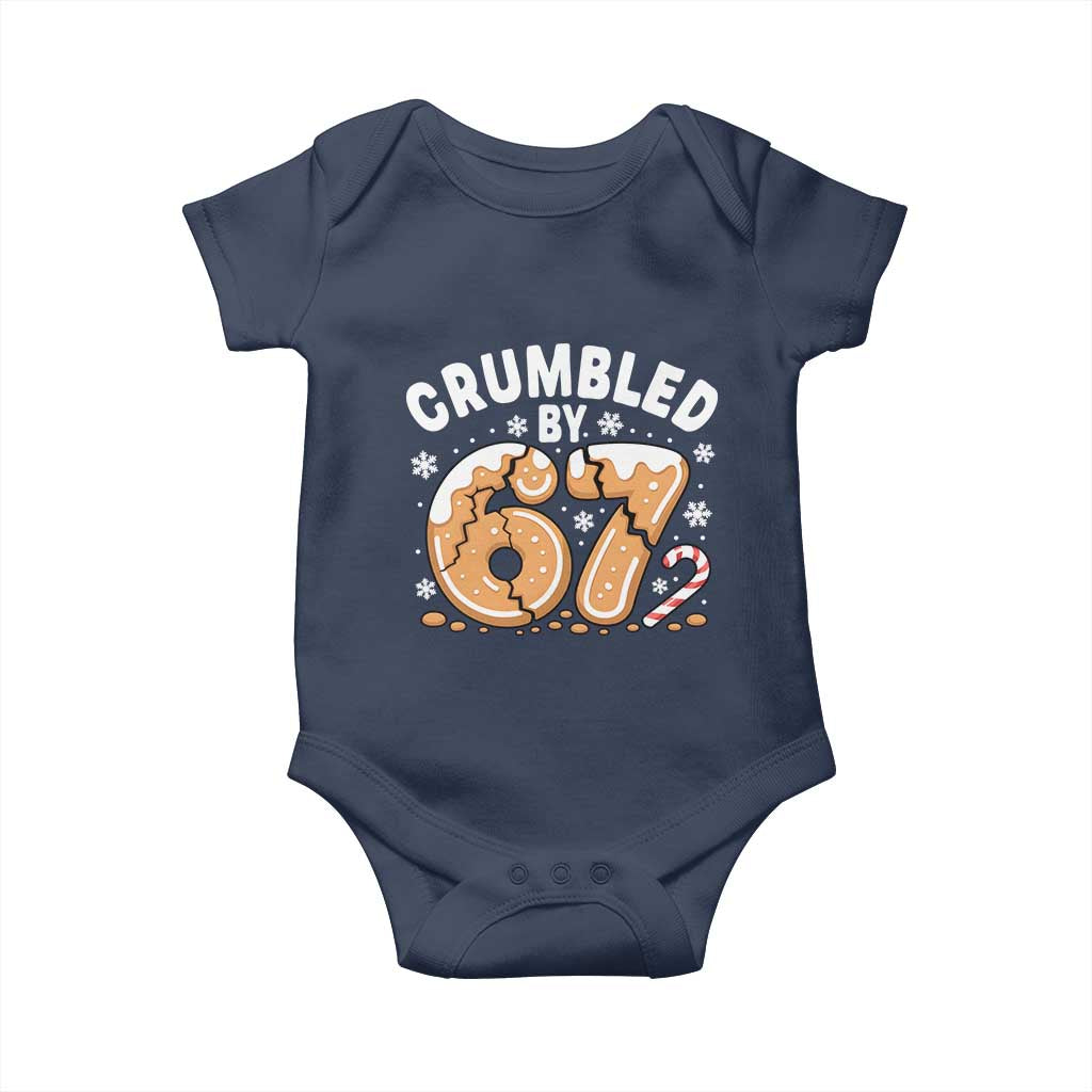 Crumbled by 67 Baby Onesie Funny Gingerbread Christmas Meme Cookie Chaos - Wonder Print Shop