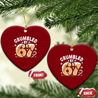 Crumbled by 67 Ceramic Ornament Funny Gingerbread Christmas Meme Cookie Chaos - Wonder Print Shop