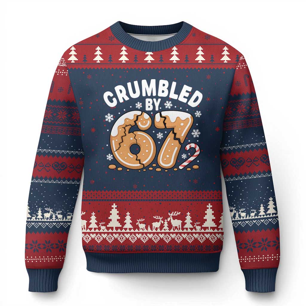 Crumbled by 67 Ugly Christmas Sweater Funny Gingerbread Christmas Meme Cookie Chaos - Wonder Print Shop