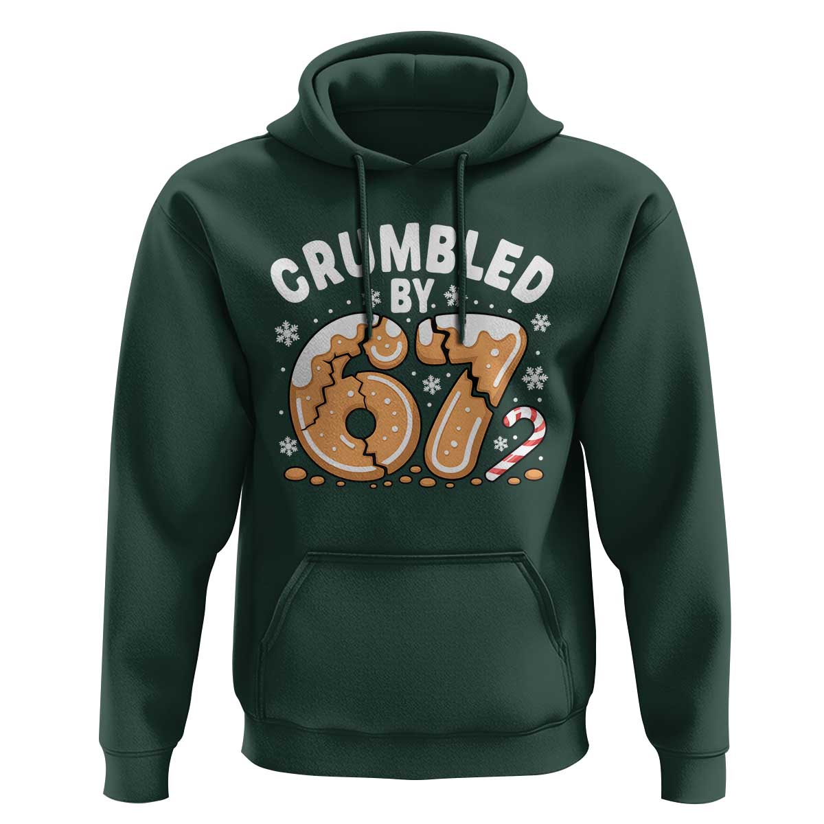 Crumbled by 67 Hoodie Funny Gingerbread Christmas Meme Cookie Chaos - Wonder Print Shop