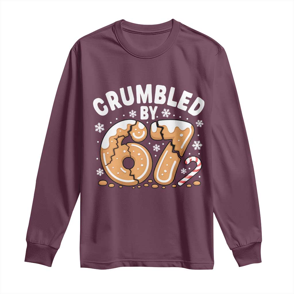 Crumbled by 67 Long Sleeve Shirt Funny Gingerbread Christmas Meme Cookie Chaos - Wonder Print Shop