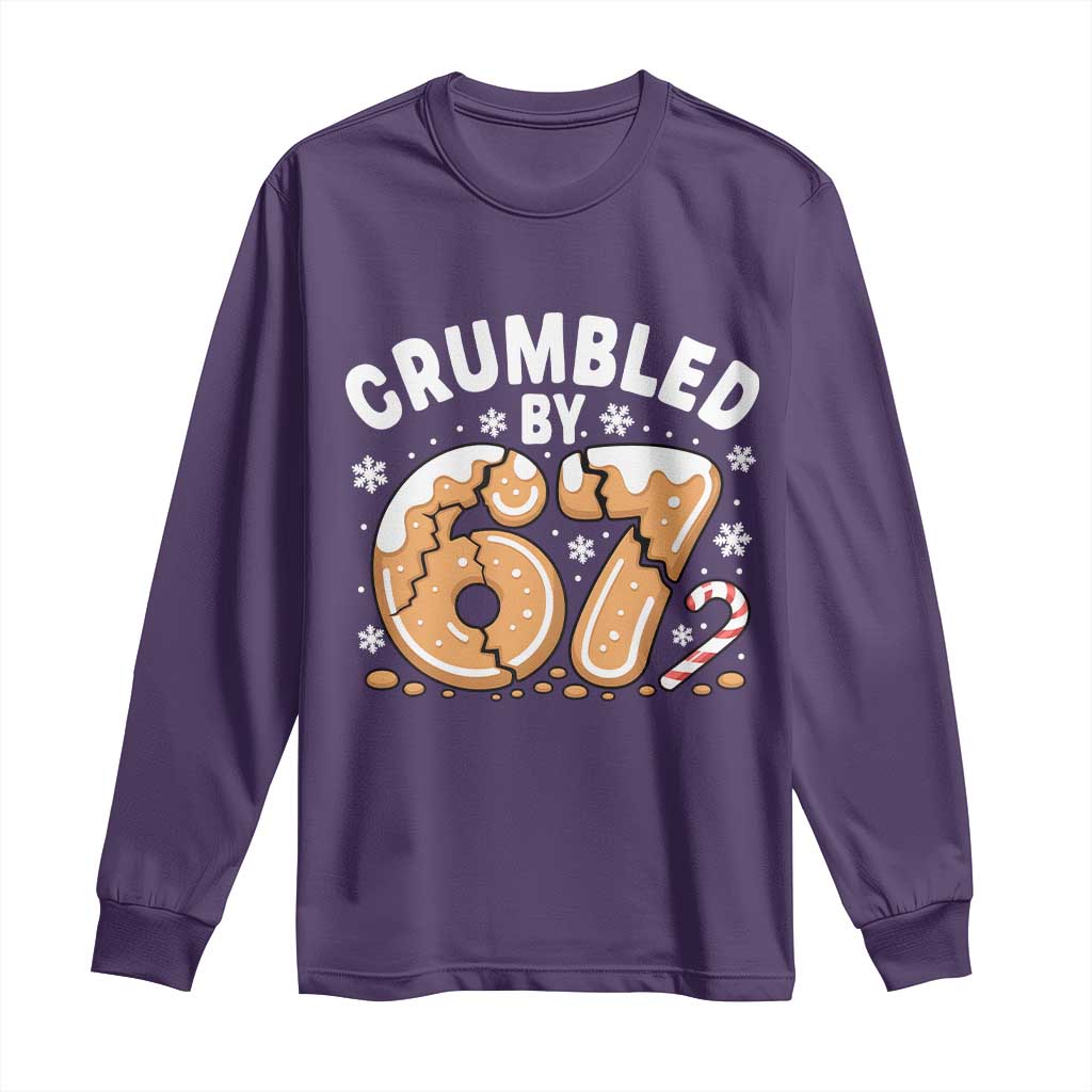 Crumbled by 67 Long Sleeve Shirt Funny Gingerbread Christmas Meme Cookie Chaos - Wonder Print Shop