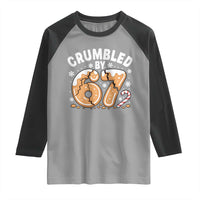 Crumbled by 67 Raglan Shirt Funny Gingerbread Christmas Meme Cookie Chaos - Wonder Print Shop