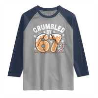 Crumbled by 67 Raglan Shirt Funny Gingerbread Christmas Meme Cookie Chaos - Wonder Print Shop