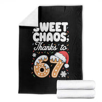 Sweet Chaos Thanks to 67 Throw Blanket Funny Christmas Cookie Meme with Sprinkles - Wonder Print Shop