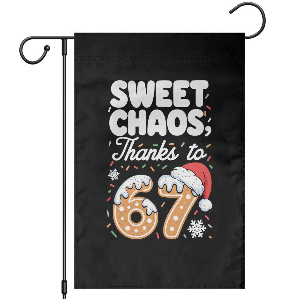 Sweet Chaos Thanks to 67 Garden Flag Funny Christmas Cookie Meme with Sprinkles - Wonder Print Shop