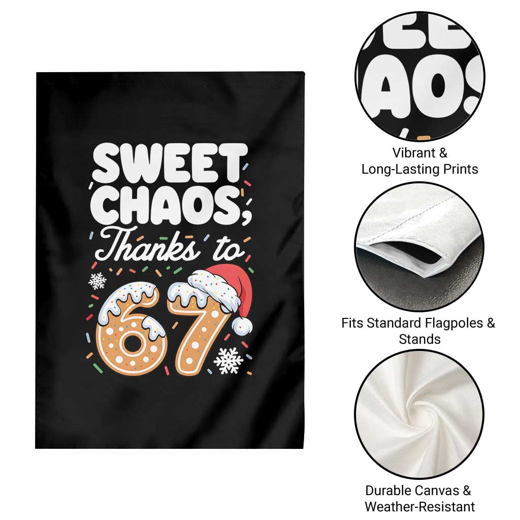Sweet Chaos Thanks to 67 Garden Flag Funny Christmas Cookie Meme with Sprinkles - Wonder Print Shop