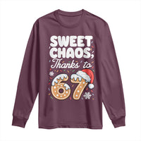 Sweet Chaos Thanks to 67 Long Sleeve Shirt Funny Christmas Cookie Meme with Sprinkles - Wonder Print Shop