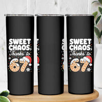 Sweet Chaos Thanks to 67 Skinny Tumbler Funny Christmas Cookie Meme with Sprinkles - Wonder Print Shop