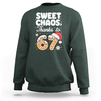 Sweet Chaos Thanks to 67 Sweatshirt Funny Christmas Cookie Meme with Sprinkles - Wonder Print Shop