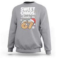 Sweet Chaos Thanks to 67 Sweatshirt Funny Christmas Cookie Meme with Sprinkles - Wonder Print Shop