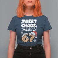 Sweet Chaos Thanks to 67 T Shirt For Women Funny Christmas Cookie Meme with Sprinkles - Wonder Print Shop
