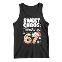 Sweet Chaos Thanks to 67 Tank Top Funny Christmas Cookie Meme with Sprinkles - Wonder Print Shop