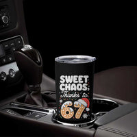 Sweet Chaos Thanks to 67 Tumbler Cup Funny Christmas Cookie Meme with Sprinkles - Wonder Print Shop