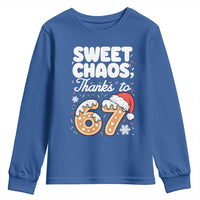 Sweet Chaos Thanks to 67 Youth Sweatshirt Funny Christmas Cookie Meme with Sprinkles - Wonder Print Shop