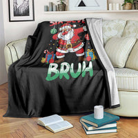 Six Seven Bruh Christmas Throw Blanket Funny Dabbing Santa 67 Meme Holiday Gag Gift - Wonder Print Shop