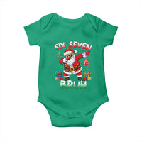 Six Seven Bruh Christmas Baby Onesie Funny Dabbing Santa 67 Meme Holiday Gag Gift - Wonder Print Shop