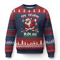 Six Seven Bruh Xmas Ugly Christmas Sweater Funny Dabbing Santa 67 Meme Holiday Gag Gift - Wonder Print Shop