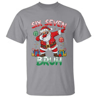 Six Seven Bruh Christmas T Shirt Funny Dabbing Santa 67 Meme Holiday Gag Gift - Wonder Print Shop