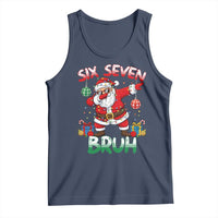 Six Seven Bruh Christmas Tank Top Funny Dabbing Santa 67 Meme Holiday Gag Gift - Wonder Print Shop