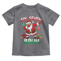 Six Seven Bruh Christmas Toddler T Shirt Funny Dabbing Santa 67 Meme Holiday Gag Gift - Wonder Print Shop
