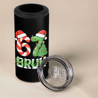 Funny 67 Bruh Christmas 4 in 1 Can Cooler Tumbler Candy Cane and Xmas Tree Six Seven Meme Holiday Lights - Wonder Print Shop