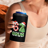 Funny 67 Bruh Christmas 4 in 1 Can Cooler Tumbler Candy Cane and Xmas Tree Six Seven Meme Holiday Lights - Wonder Print Shop