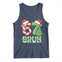 Funny 67 Bruh Christmas Tank Top Candy Cane and Xmas Tree Six Seven Meme Holiday Lights - Wonder Print Shop