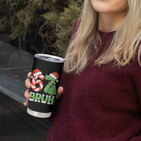 Funny 67 Bruh Christmas Tumbler Cup Candy Cane and Xmas Tree Six Seven Meme Holiday Lights - Wonder Print Shop