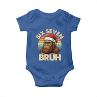 Six Seven Bruh Meme Christmas Bigfoot Baby Onesie 67 Sasquatch Santa Retro Holiday - Wonder Print Shop