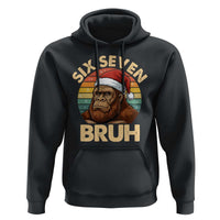 Six Seven Bruh Meme Christmas Bigfoot Hoodie 67 Sasquatch Santa Retro Holiday - Wonder Print Shop