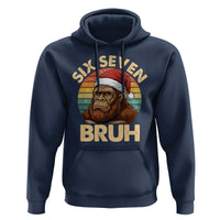 Six Seven Bruh Meme Christmas Bigfoot Hoodie 67 Sasquatch Santa Retro Holiday - Wonder Print Shop