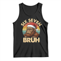 Six Seven Bruh Meme Christmas Bigfoot Tank Top 67 Sasquatch Santa Retro Holiday - Wonder Print Shop