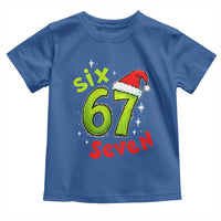 Six Seven Christmas Meme Toddler T Shirt Funny Green Grinchy 6 7 with Santa Hat - Wonder Print Shop