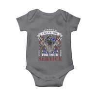 Patriotic Memorial Day Baby Onesie Thank You For Your Service Veterans Remembrance
