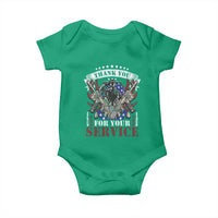 Patriotic Memorial Day Baby Onesie Thank You For Your Service Veterans Remembrance