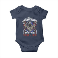 Patriotic Memorial Day Baby Onesie Thank You For Your Service Veterans Remembrance
