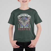 Patriotic Memorial Day T Shirt For Kid Thank You For Your Service Veterans Remembrance