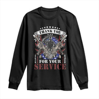 Patriotic Memorial Day Long Sleeve Shirt Thank You For Your Service Veterans Remembrance