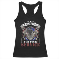 Patriotic Memorial Day Racerback Tank Top Thank You For Your Service Veterans Remembrance