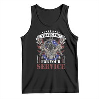 Patriotic Memorial Day Tank Top Thank You For Your Service Veterans Remembrance