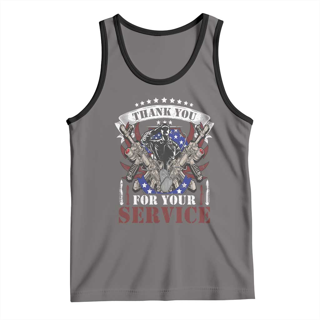 Patriotic Memorial Day Tank Top Thank You For Your Service Veterans Remembrance