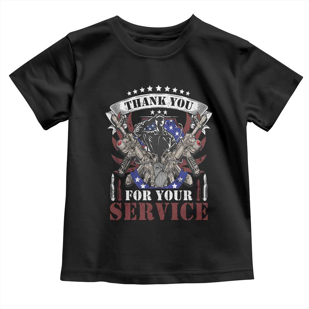 Patriotic Memorial Day Toddler T Shirt Thank You For Your Service Veterans Remembrance